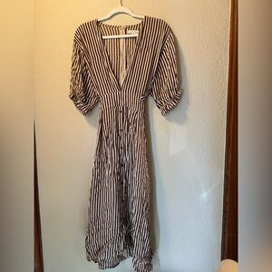 Faithfull The Brand Farah Dress Brighton Stripe AUS 14 / US 10 (XL)